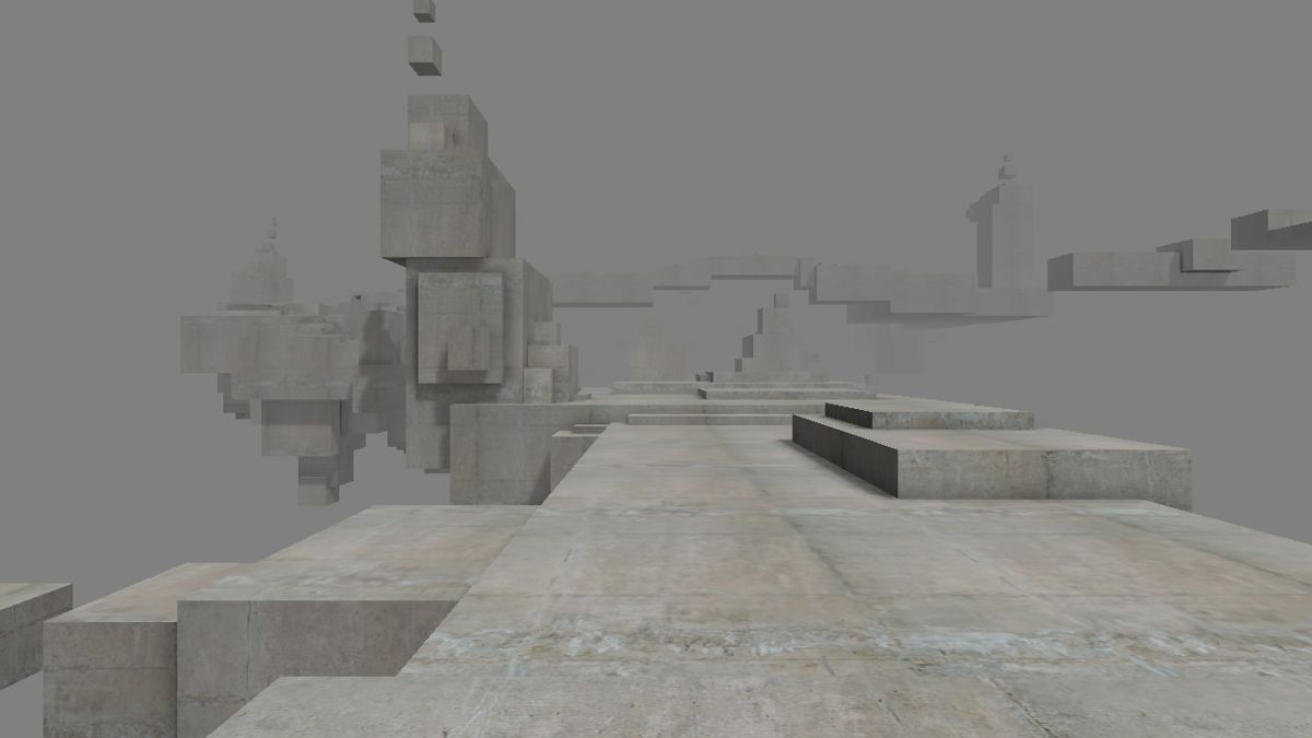 Kairo (Windows) screenshot: A strange location with floating platforms
