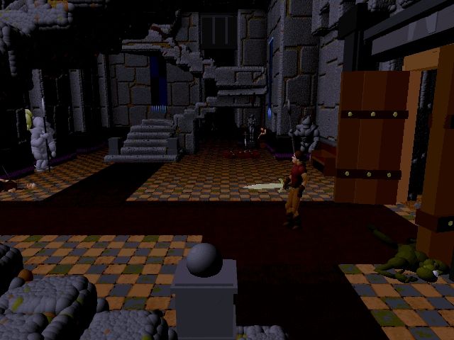 Ecstatica II (DOS) screenshot: The castle's entrance