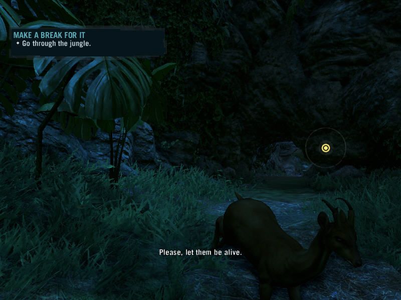Far Cry 3 (Windows) screenshot: You meet a sweet deer during your mad sprint through the jungle...