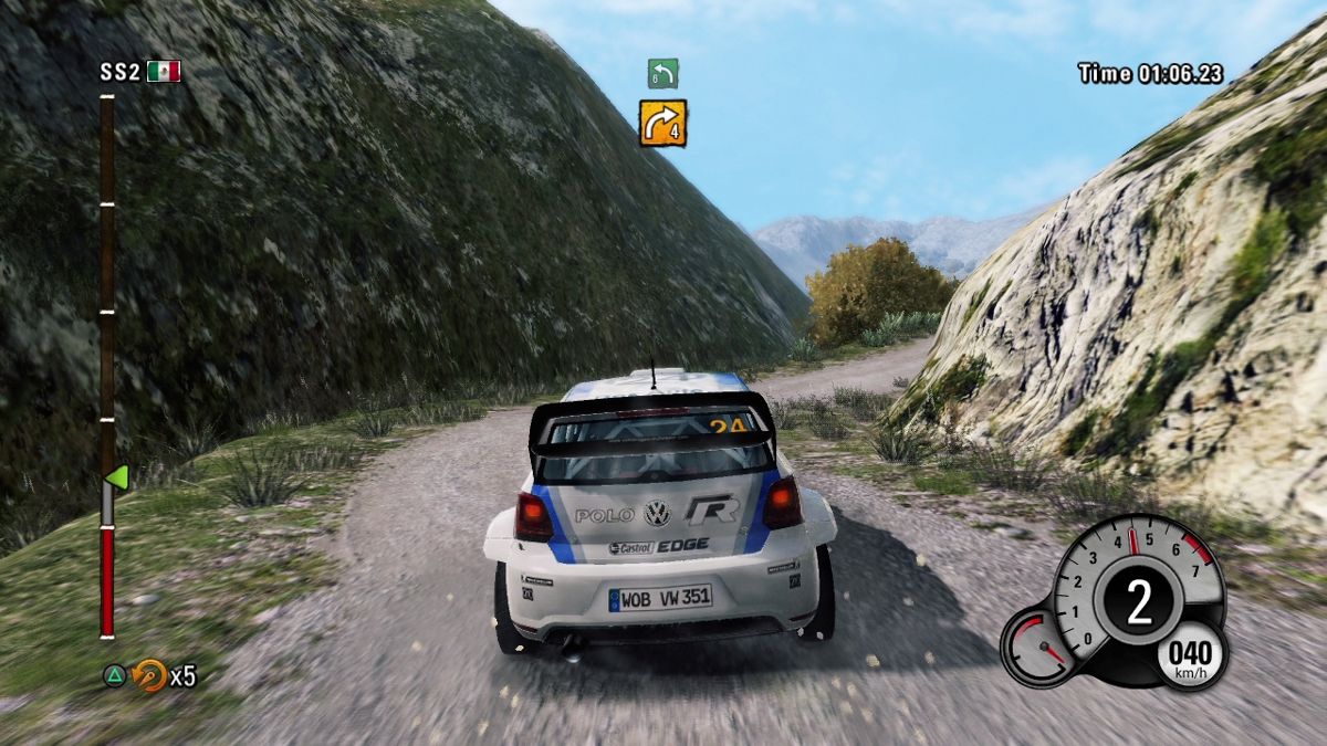 WRC 3: FIA World Rally Championship (PlayStation 3) screenshot: No barriers? I guess it's quite dangerous.