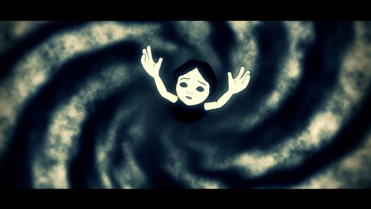 A Walk in the Dark (Windows) screenshot: Arielle sinks deeper into the strange world.