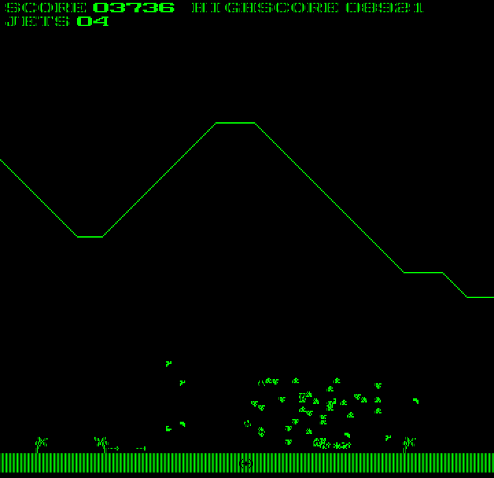 Jumpjet (DOS) screenshot: We come in pieces (Hercules)