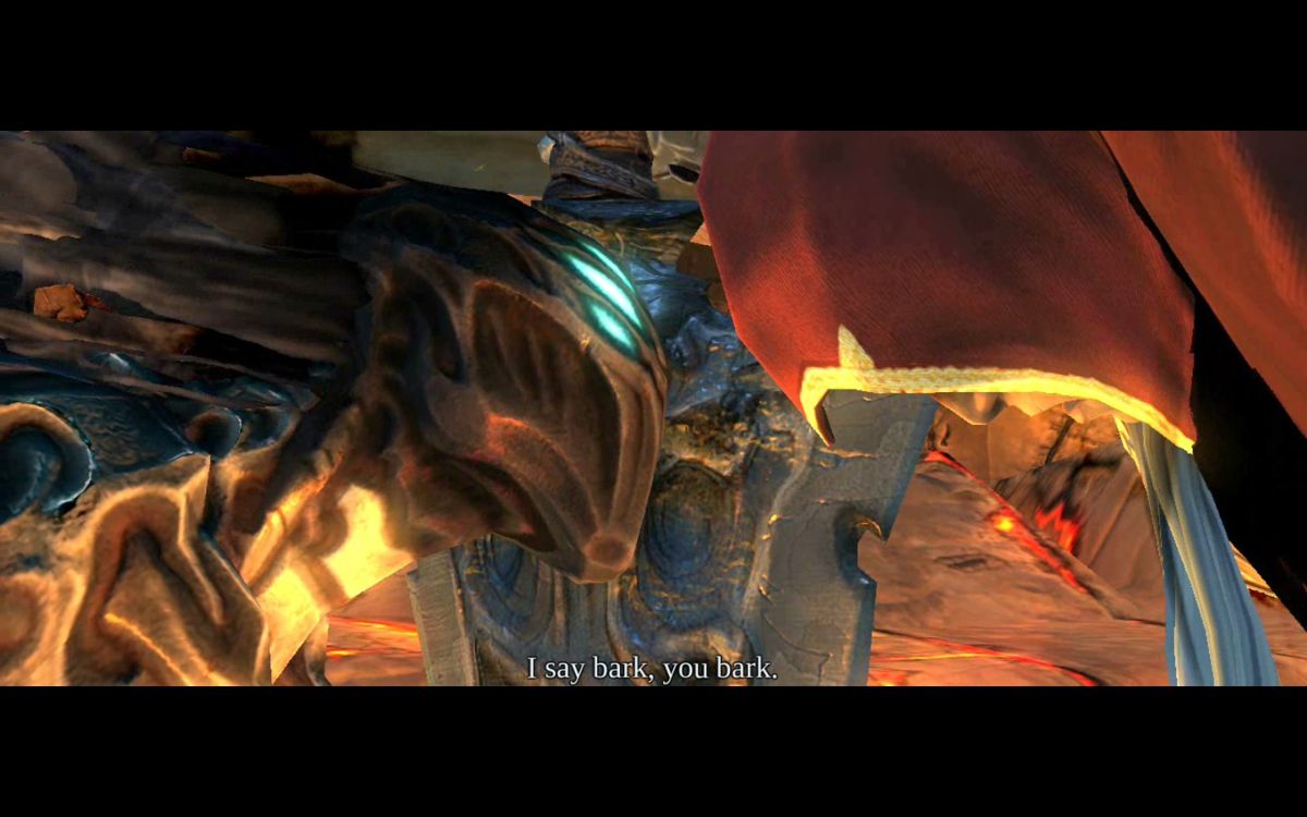 Darksiders (Windows) screenshot: He never did ask in the end.