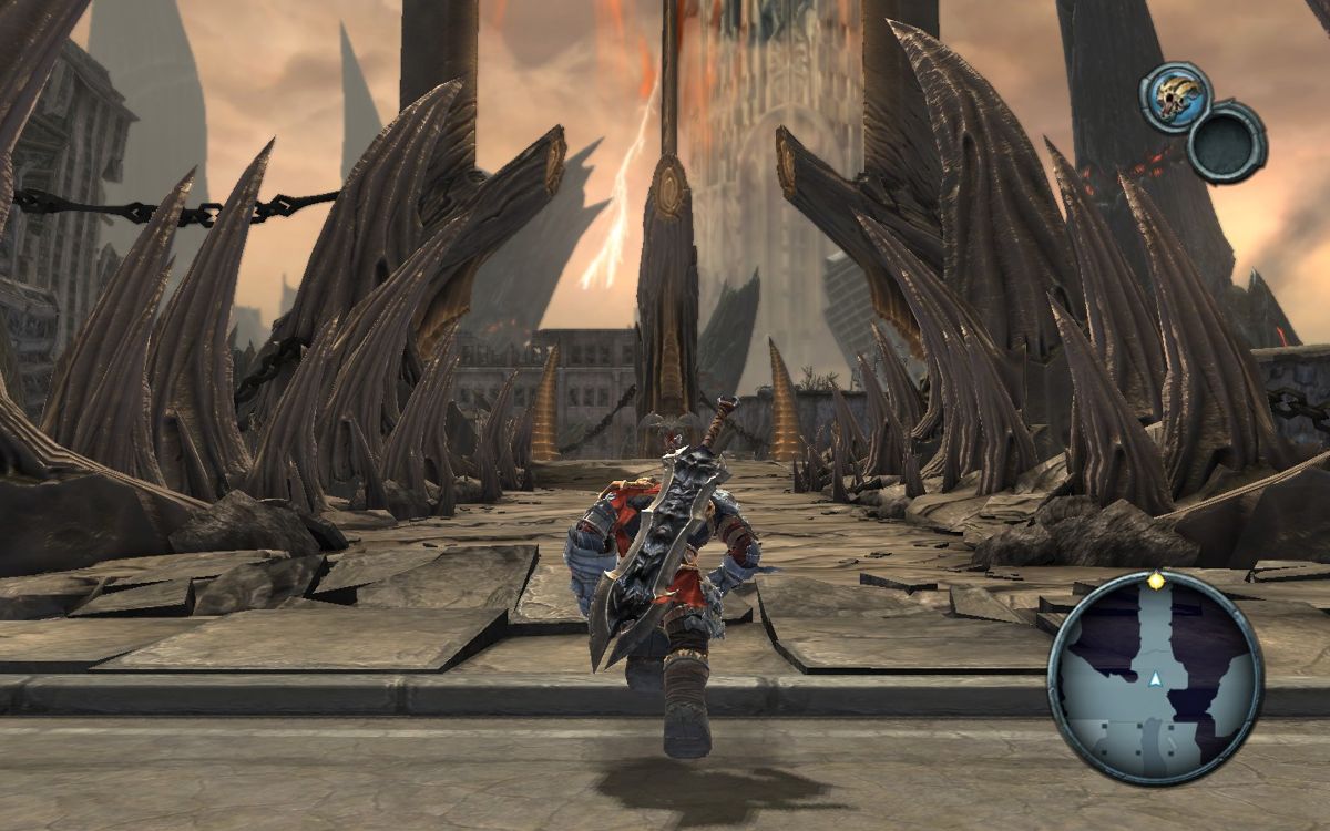 Darksiders (Windows) screenshot: Earth has been redecorated with exquisite style.