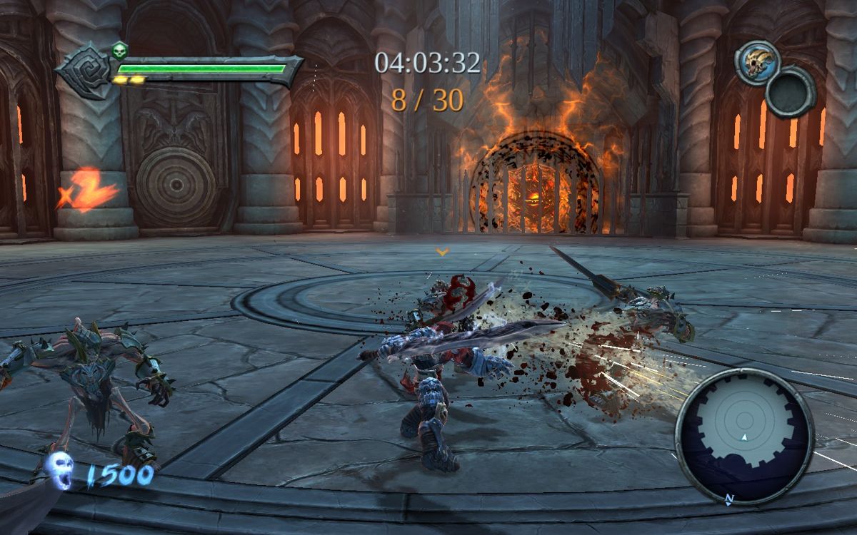 Darksiders (Windows) screenshot: The many ways of the art: #1 Caress enemies with the Chaoseater.