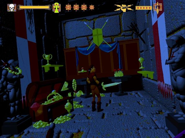 Ecstatica II (DOS) screenshot: Finding the treasure chamber
