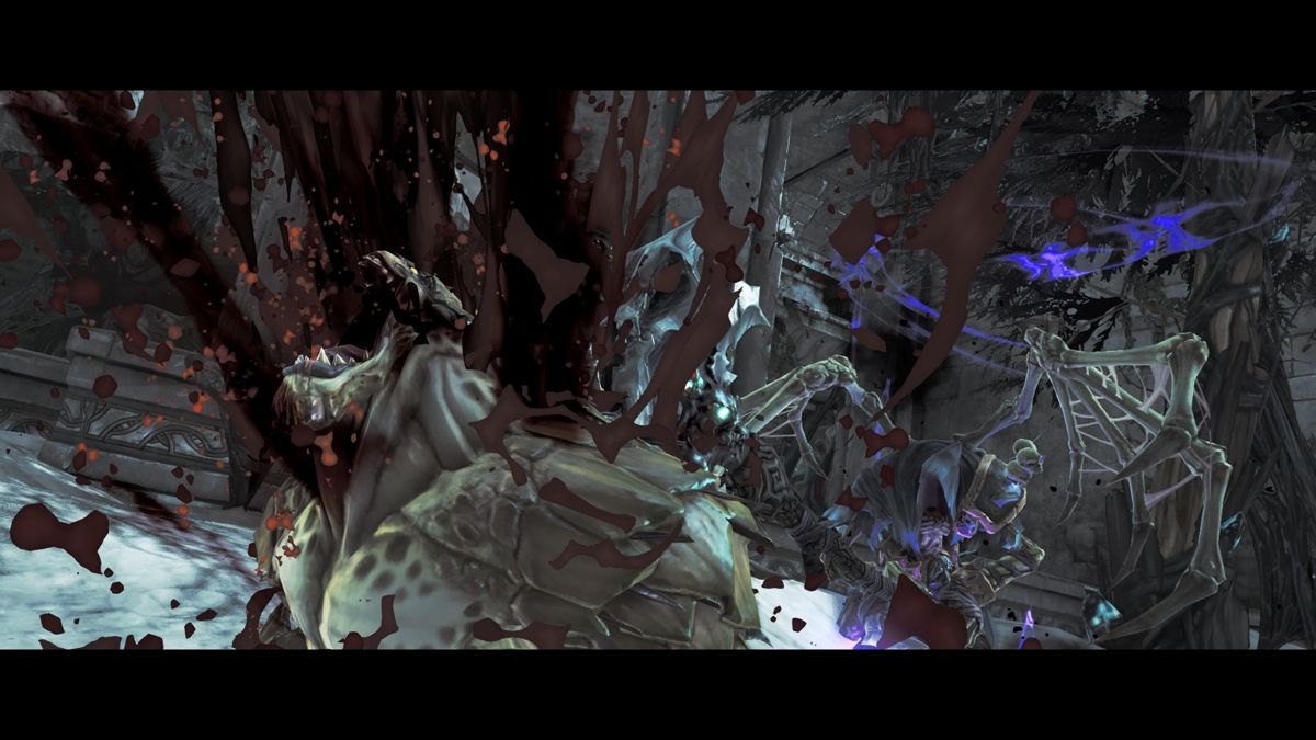 Darksiders II (Windows) screenshot: Monster finishing in Death's true form.