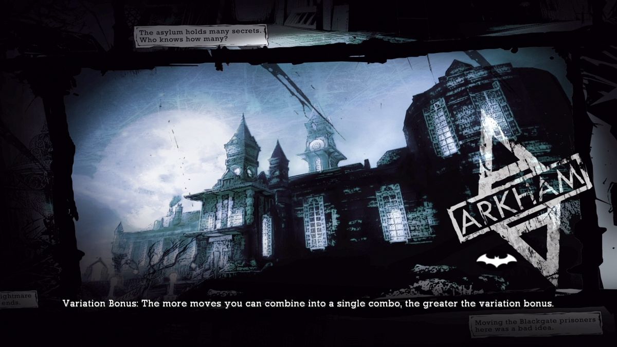 Batman: Arkham Asylum - Game of the Year Edition (PlayStation 3) screenshot: Loading screen.