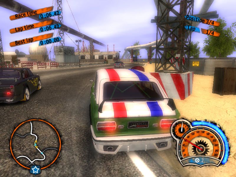 Sovetskij Avtosport Racing Show (Windows) screenshot: A race in progress