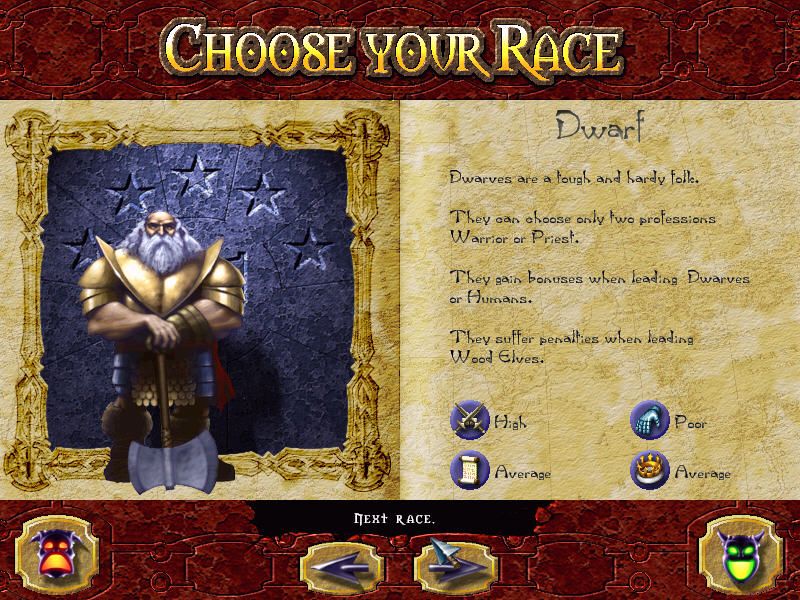 Warlords: Battlecry (Windows) screenshot: Dwarf