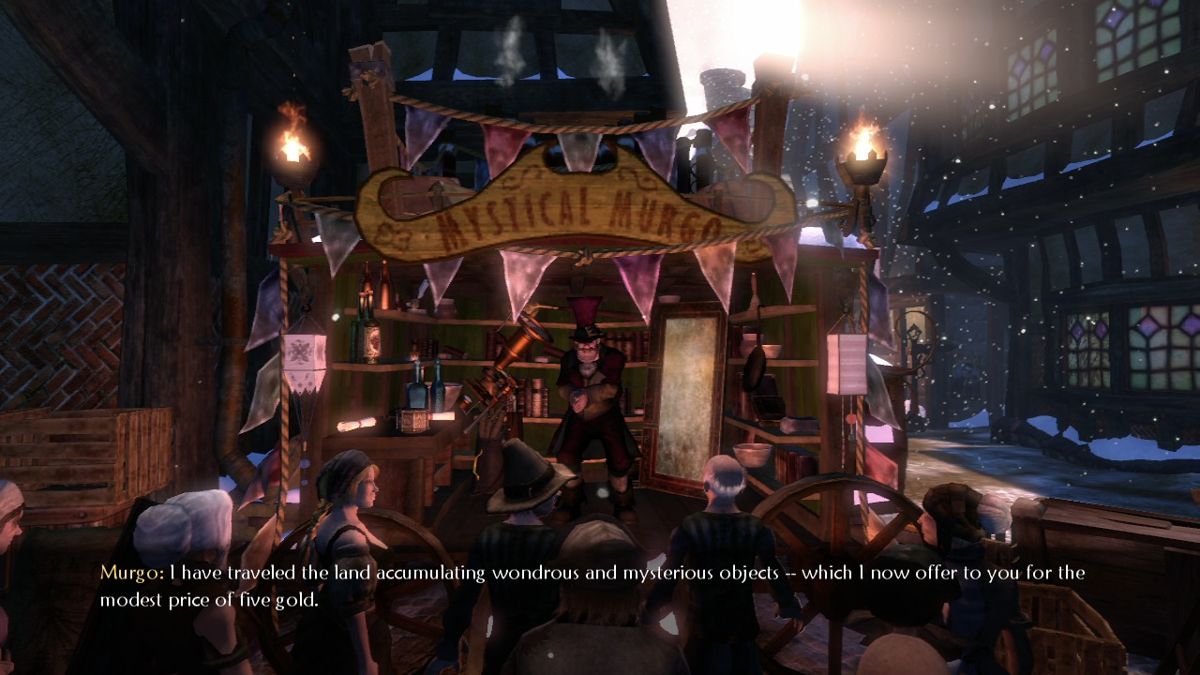 Fable II (Xbox 360) screenshot: Mystical Murgo will trade you for many peculiar and magical items.