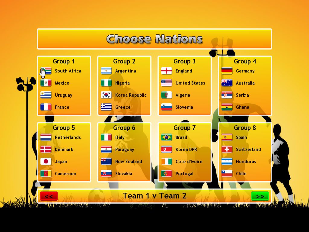 Sensational World Soccer 2010 (Windows) screenshot: Menu