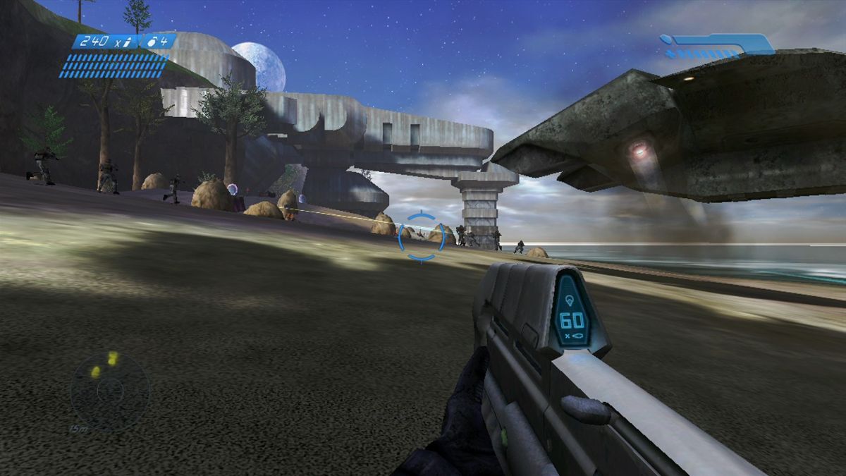 Halo: Combat Evolved - Anniversary (Xbox 360) screenshot: The landing (original).