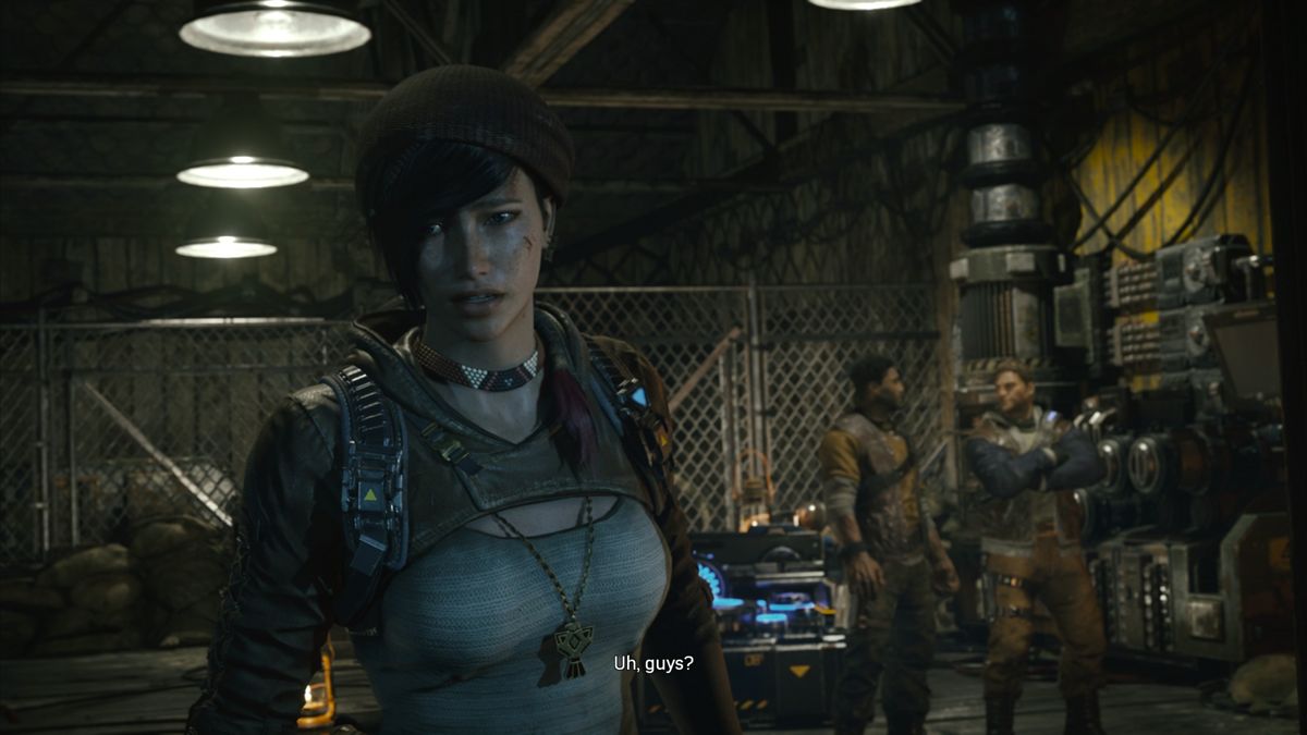 Gears of War 4 (Xbox One) screenshot: Kate found something