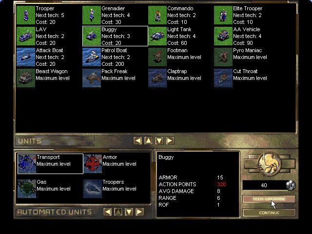 Fallen Haven: Liberation Day (Windows) screenshot: Units