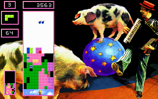 Super Tetris (DOS) screenshot: Level 3