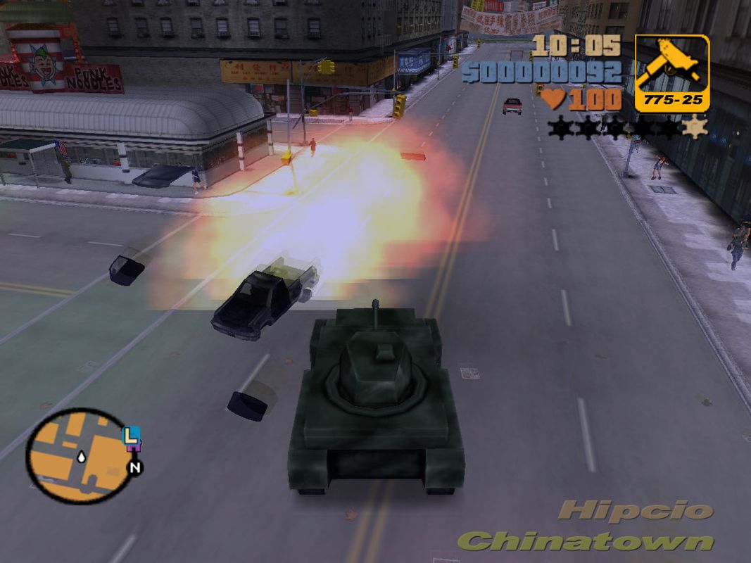 Grand Theft Auto III (Windows) screenshot: Tank. This is power!