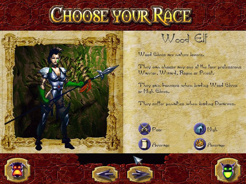 Warlords: Battlecry (Windows) screenshot: Wood Elf