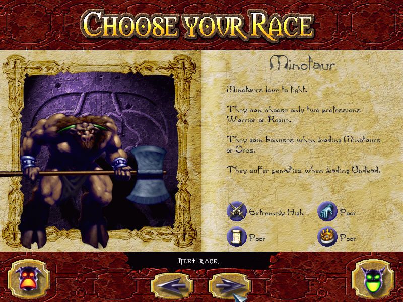 Warlords: Battlecry (Windows) screenshot: Minotaur