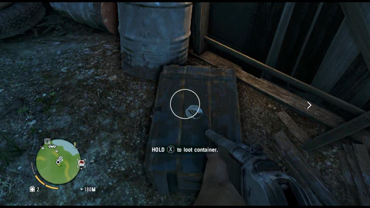 Far Cry 3 (Xbox 360) screenshot: Containers contain loot which can be sold