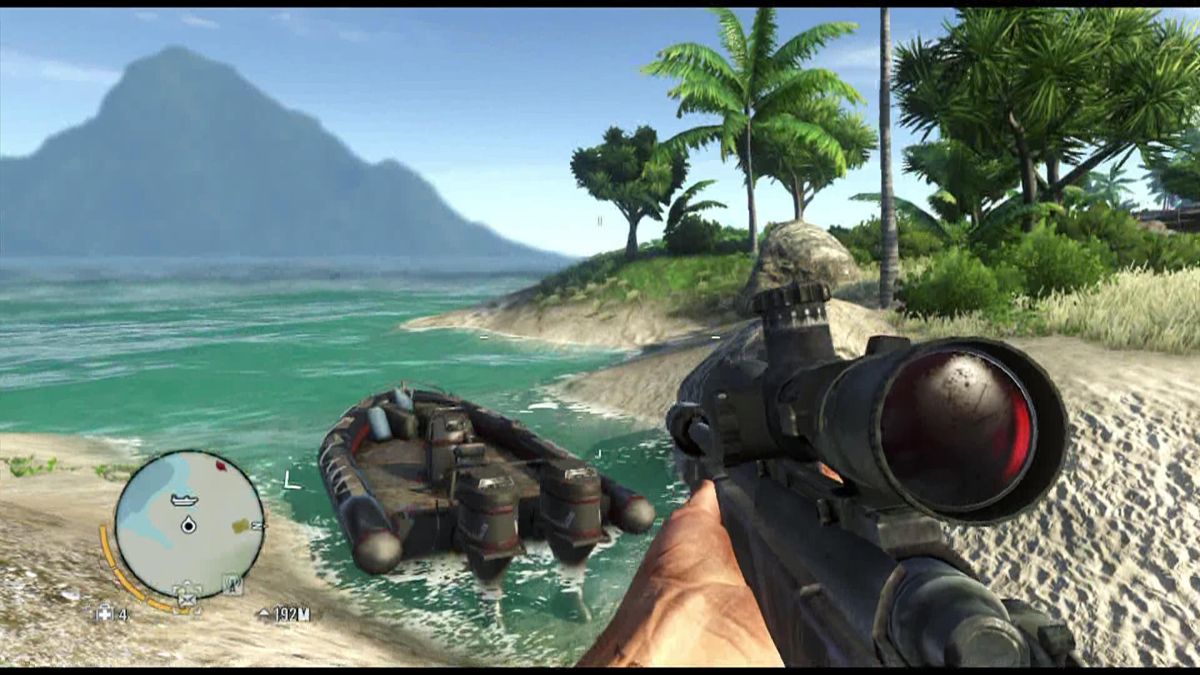 Far Cry 3 (Xbox 360) screenshot: Besides land vehicles, you can also user boats and hang gliders
