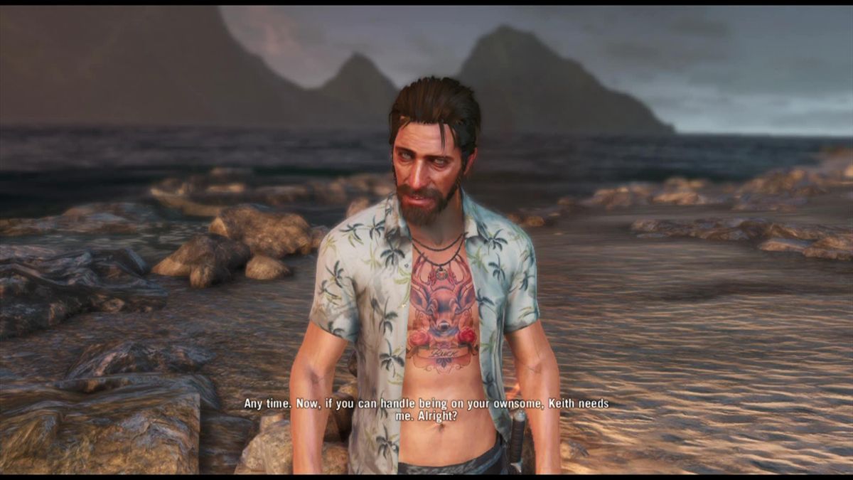 Far Cry 3 (Xbox 360) screenshot: Meet Buck, a real weirdo