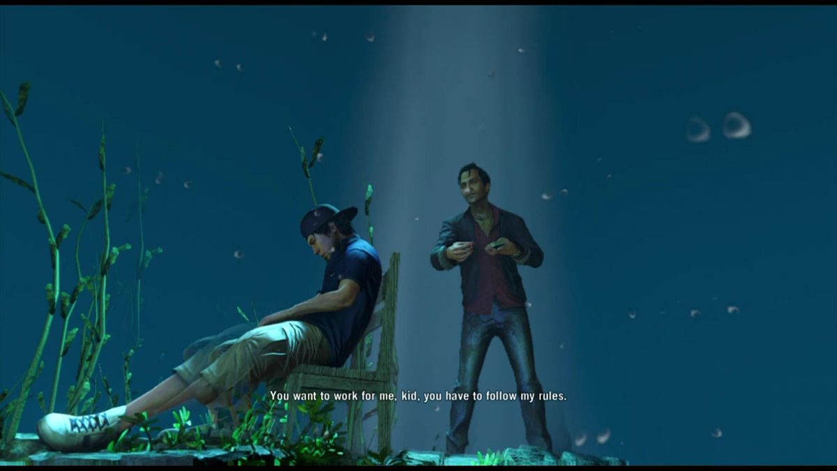 Far Cry 3 (Xbox 360) screenshot: Drugs are used sometimes in the game, which result in weird dream sequences