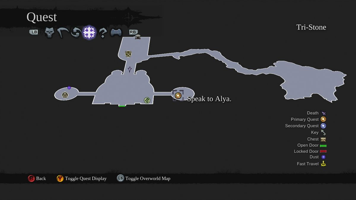Darksiders II (Xbox 360) screenshot: Map view