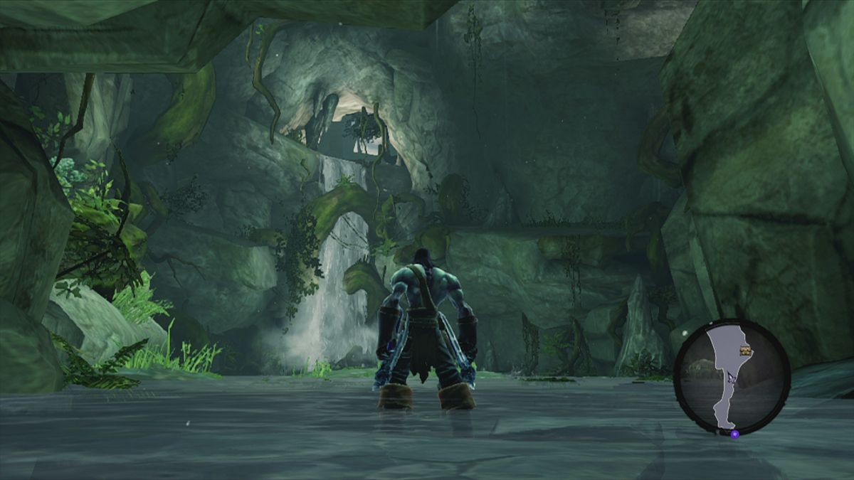Darksiders II (Xbox 360) screenshot: Treasure chests a displayed on the minimap