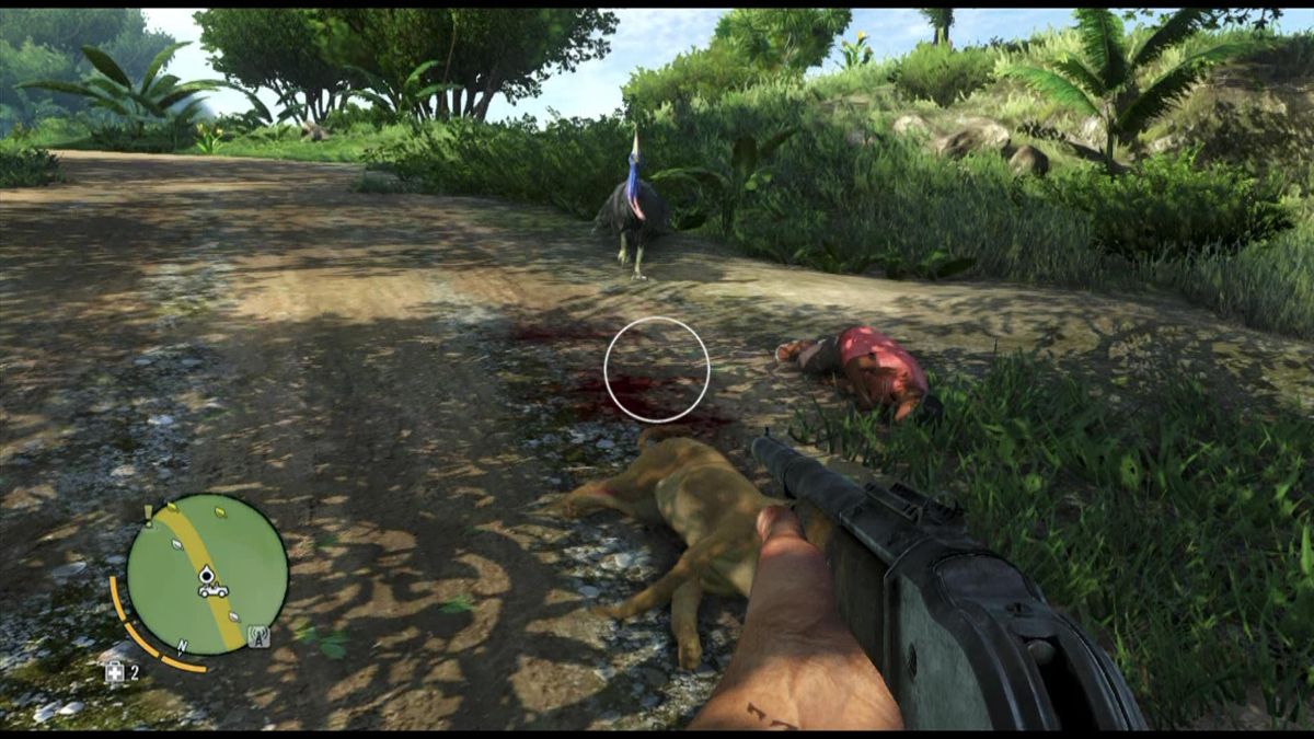Far Cry 3 (Xbox 360) screenshot: ... you will be attacked by wild animals, even big birds.