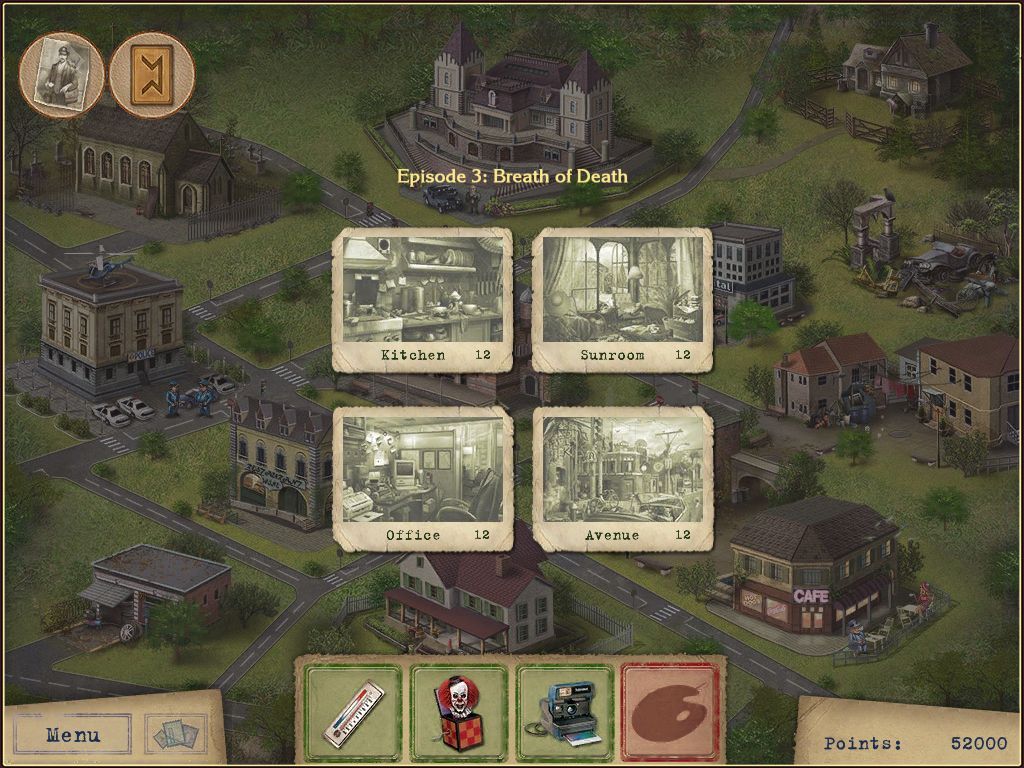 Letters from Nowhere (iPad) screenshot: Episode 3 locations