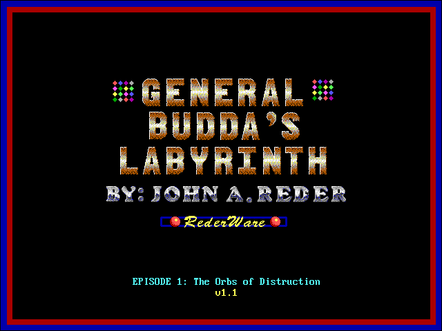 General Budda's Labyrinth (DOS) screenshot: Splash screen
