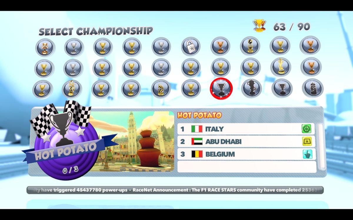 F1 Race Stars (Windows) screenshot: Championship mode
