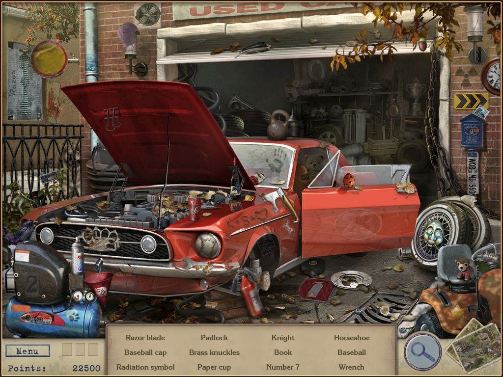 Letters from Nowhere (iPad) screenshot: Garage - objects