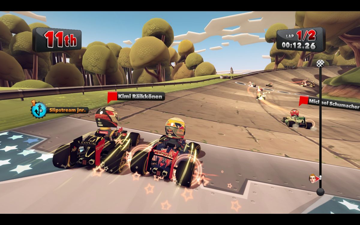 F1 Race Stars (Windows) screenshot: I'll beat you!