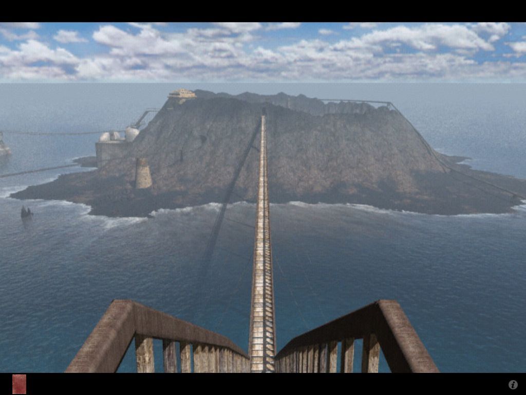 Riven: The Sequel to Myst (iPad) screenshot: Full view of crater island