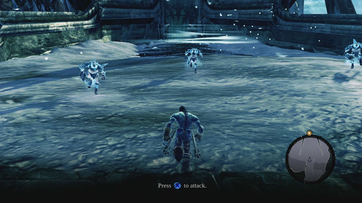 Darksiders II (Xbox 360) screenshot: In your first fight ...