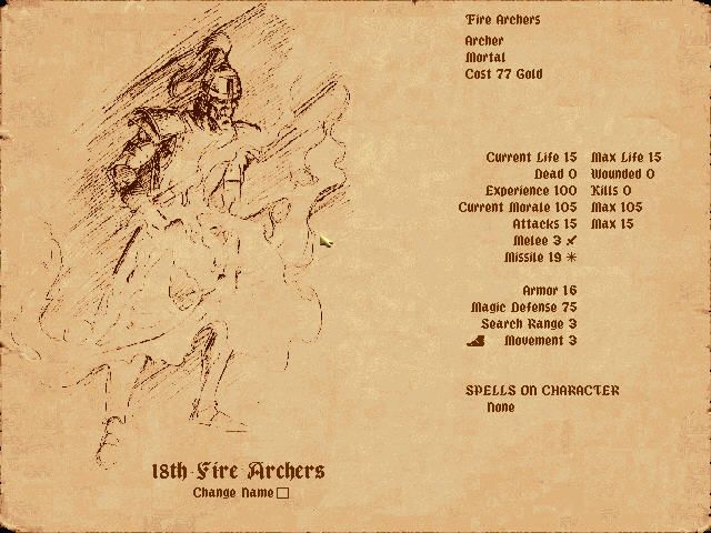 Fantasy General (DOS) screenshot: Fire Archers