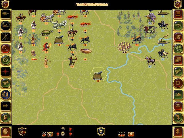 Fantasy General (DOS) screenshot: siege engine