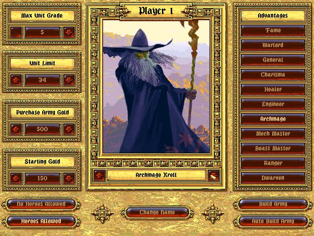 Fantasy General (DOS) screenshot: Archmage