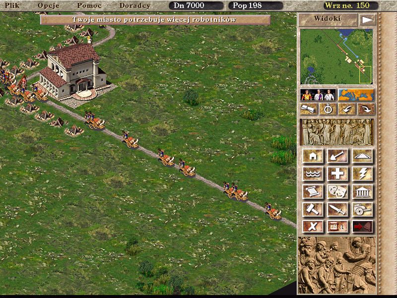 Caesar III (Windows) screenshot: immigrants