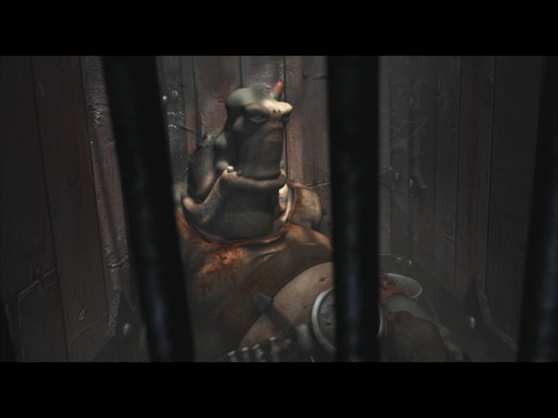 Oddworld: Stranger's Wrath (Windows) screenshot: Cut-scene in game
