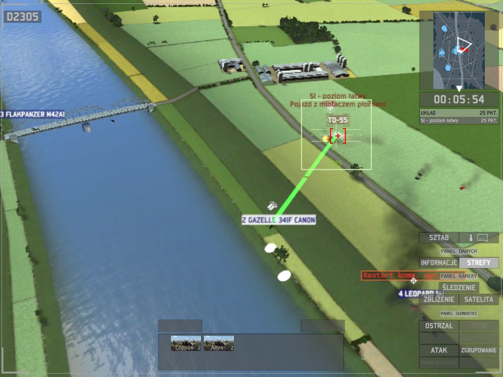 Wargame: European Escalation (Windows) screenshot: oki, heli can destroy enemy vehicle
