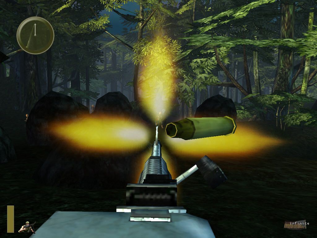 Marine Heavy Gunner: Vietnam (Windows) screenshot: Die, Vietnamese bastards!