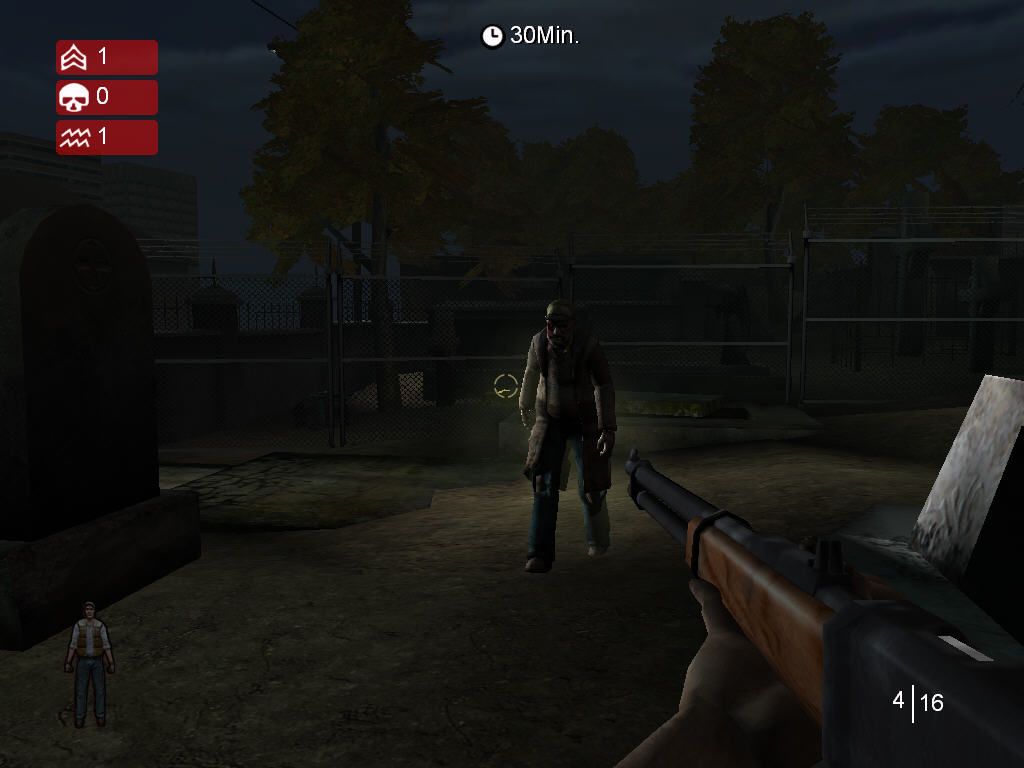 Land of the Dead: Road to Fiddler's Green (Windows) screenshot: action in cementery