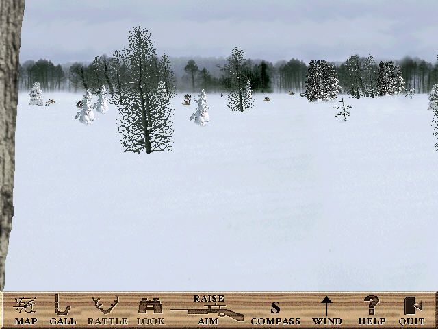 Deer Hunter (Windows) screenshot: snow... snow everythere....