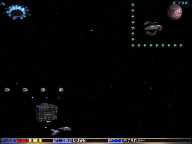 Juggernaut Corps: First Assault (Windows) screenshot: destroying giant cosmic box