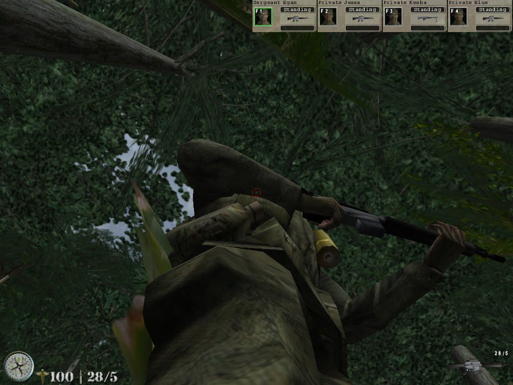 Elite Warriors: Vietnam (Windows) screenshot: sneaking through the jungle