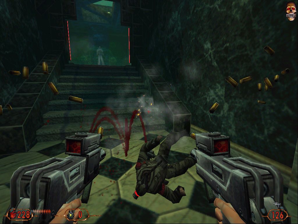 Blood II: The Chosen (Windows) screenshot: Strange blood fountain