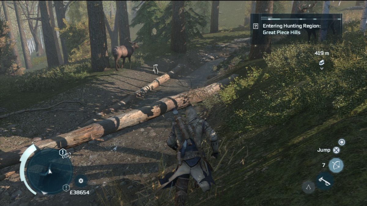 Assassin's Creed III (PlayStation 3) screenshot: There are many wild animals you can hunt.